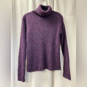 Linda Allard/ Ellen Tracy/ Purple / turtleneck sweater/Size M /mohair-wool
